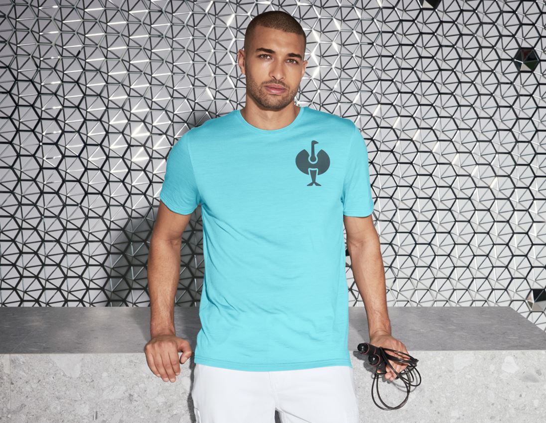 Shirts, Pullover & more: T-Shirt Merino e.s.trail + lapisturquoise/anthracite 3