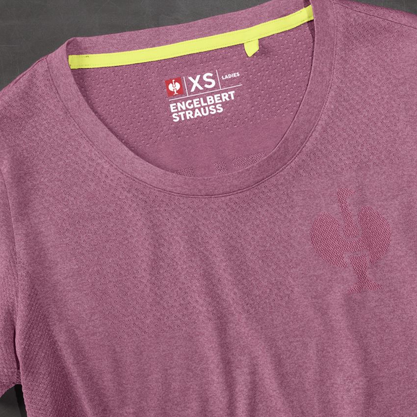 Hauts: T-Shirt seamless e.s.trail, femmes + rose tara mélange 2