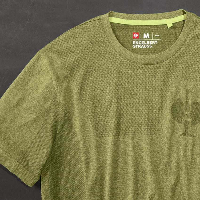 Hauts: T-Shirt seamless e.s.trail + vert genévrier mélange 2