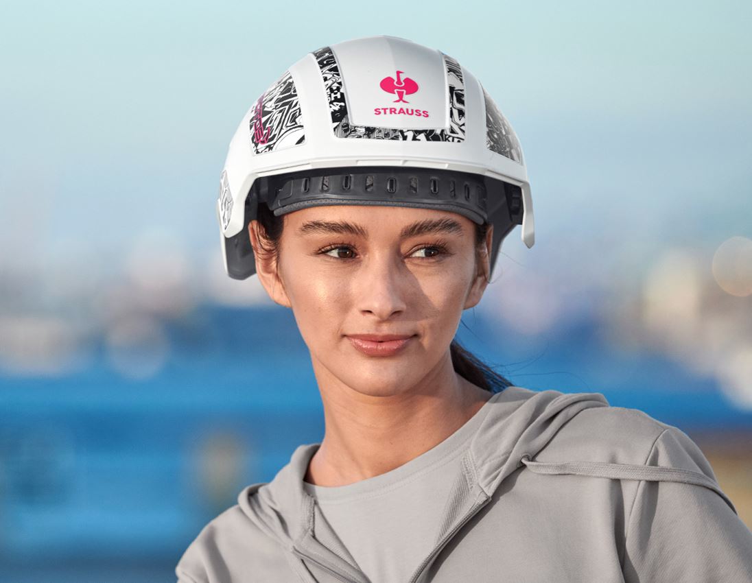 Hard Hats: e.s. Work helmet Protos® + white/pink 1