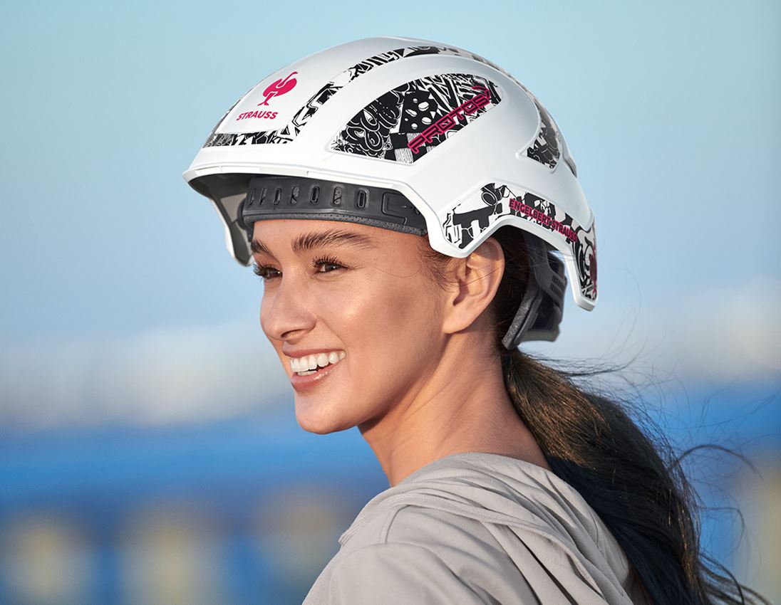 Hard Hats: e.s. Work helmet Protos® + white/pink