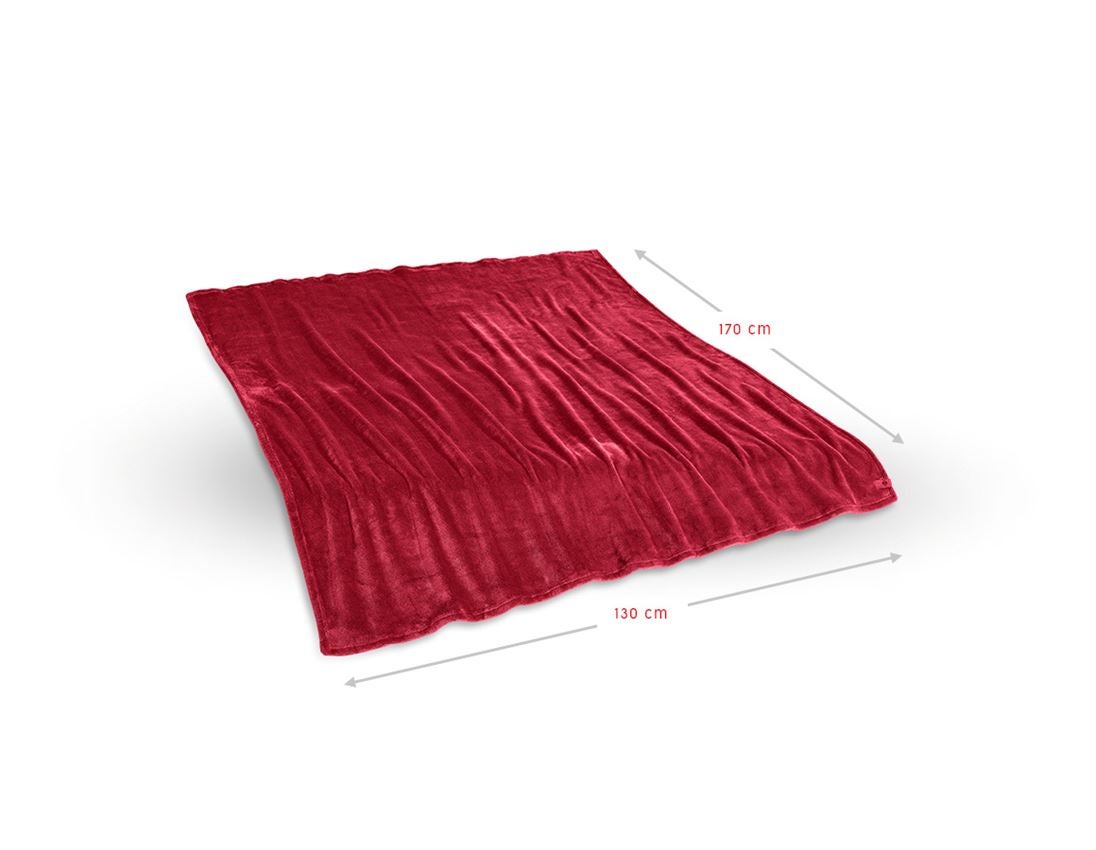 Accessoires: e.s. Couverture en laine polaire + rouge vif 1