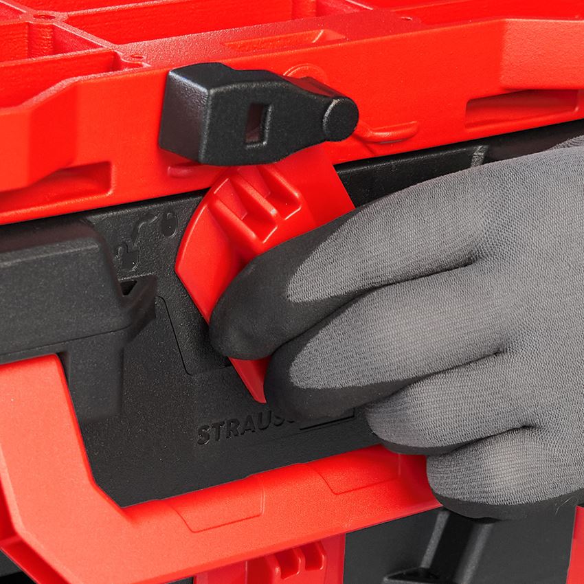 Werkzeugkoffer: STRAUSSbox Hybrid Adapter Platte + rot/schwarz 2