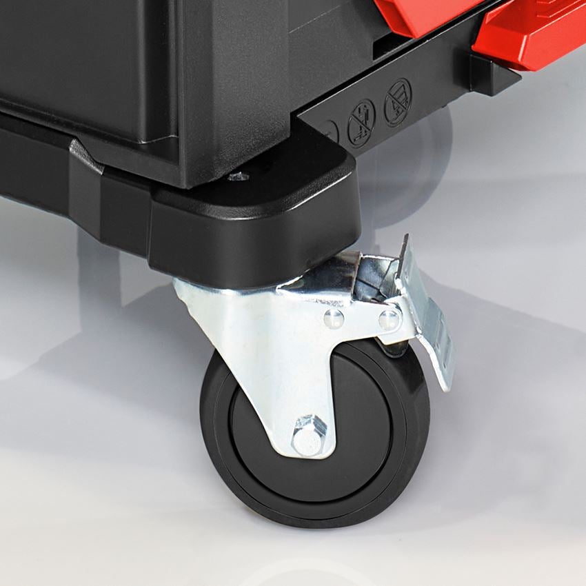 Werkzeugkoffer: STRAUSSbox Cart + schwarz/rot 2