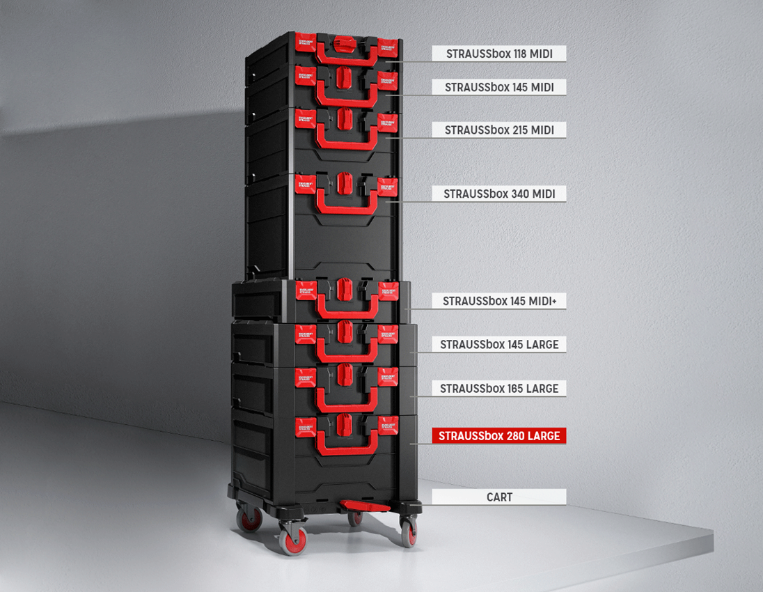 STRAUSSbox System: STRAUSSbox 280 large + black/red
