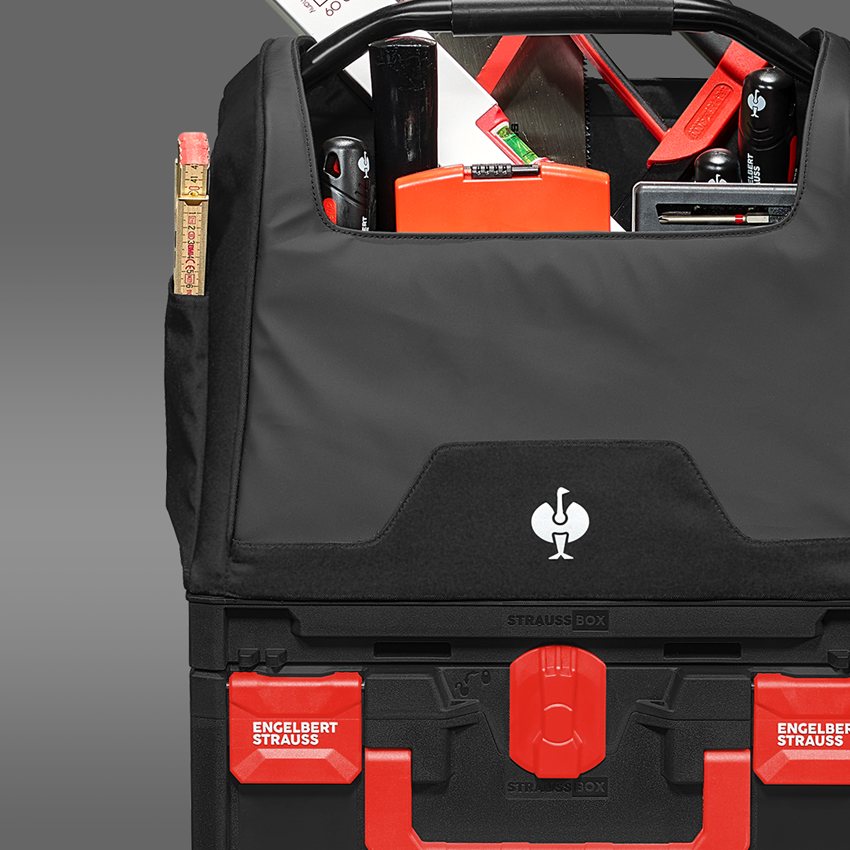 STRAUSSbox System: STRAUSSbox tool bag, open + black 2