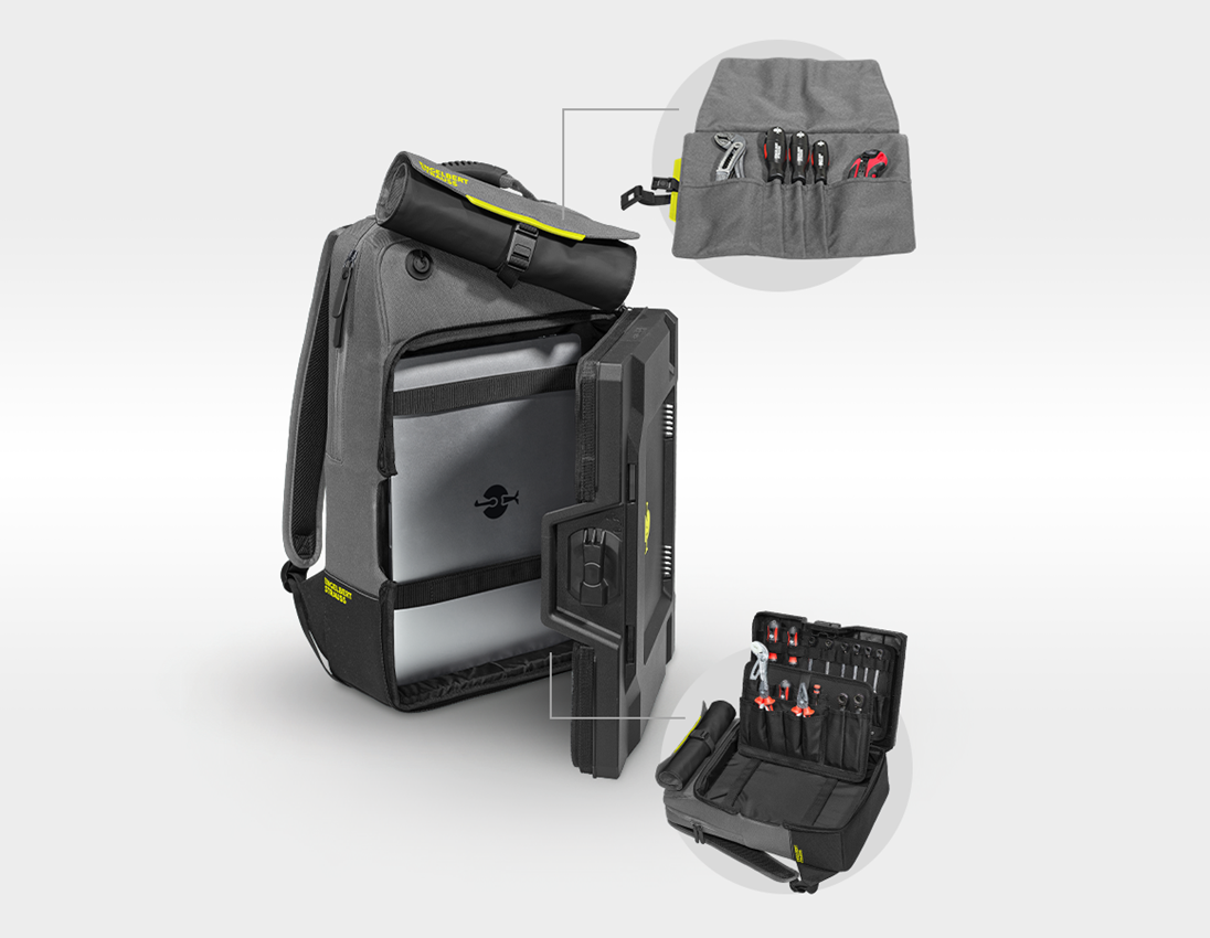 STRAUSSbox System: STRAUSSbox backpack + basaltgrey/acid yellow 1