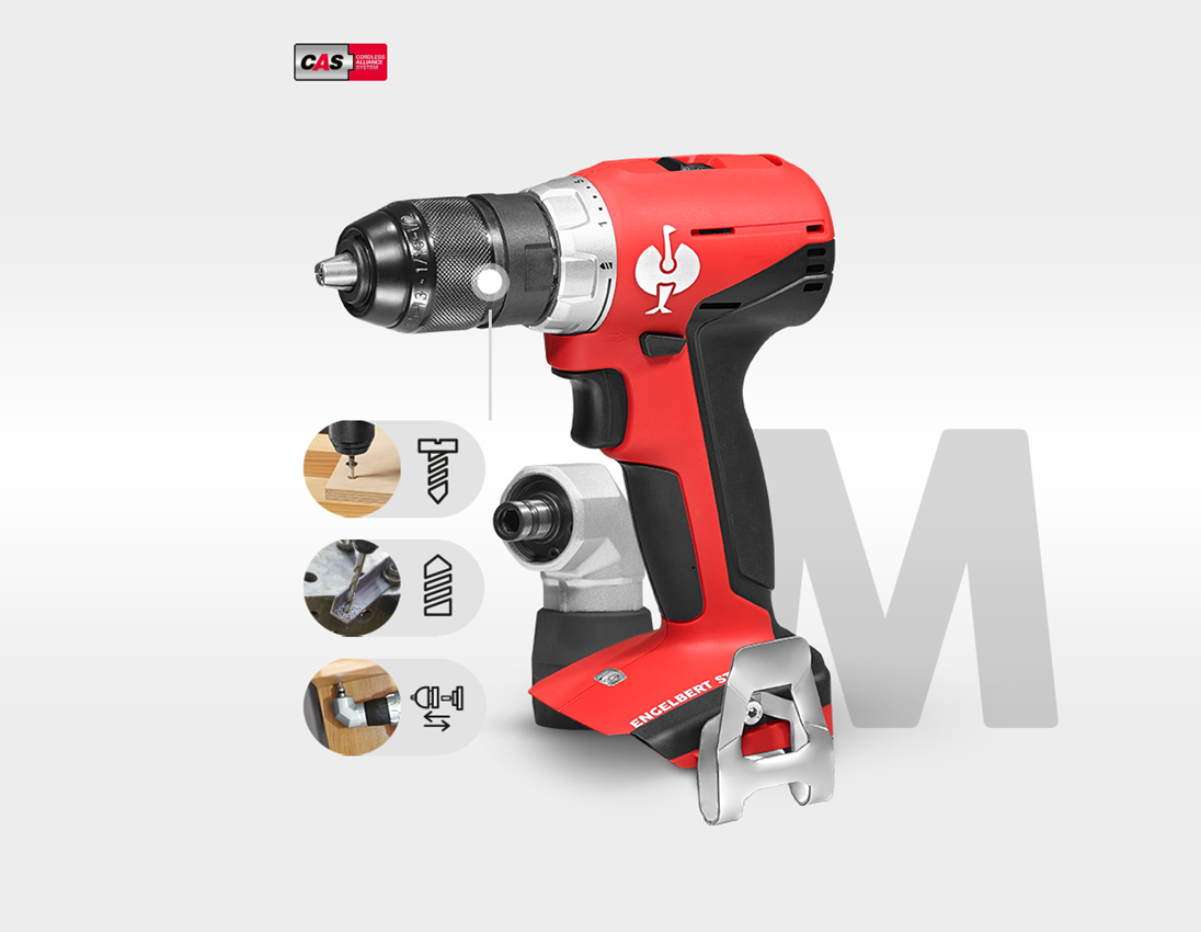 Electrical tools: 18 V cordless angle grinder + drill screwdriver M 2