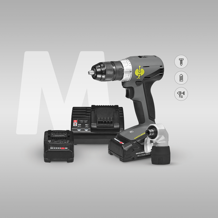STRAUSSbox System: Tool set elect+multi drill screwdriver+STRAUSSbox + basaltgrey/acid yellow 2
