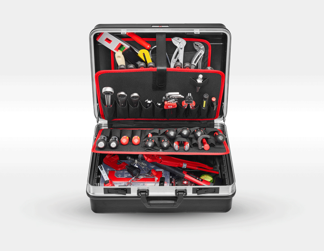 Mallette à outils: Jeu d'outils sanitaire avec coffre à outils