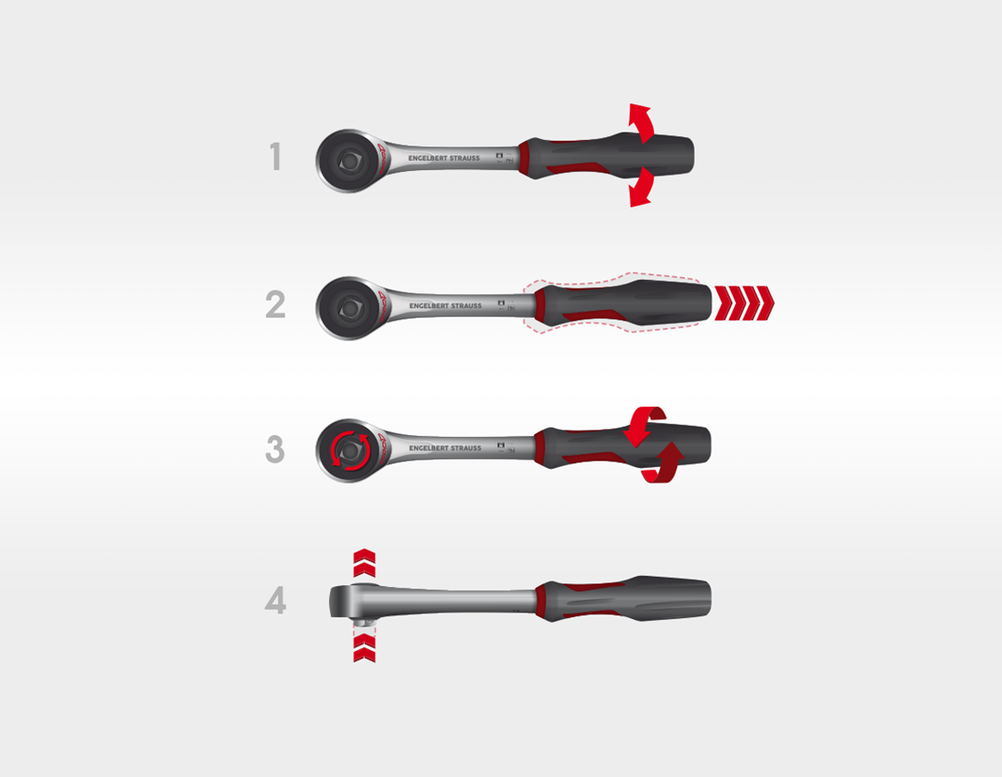 Socket wrench: Socket wrench set lockfix 1/4+3/8+1/2 2