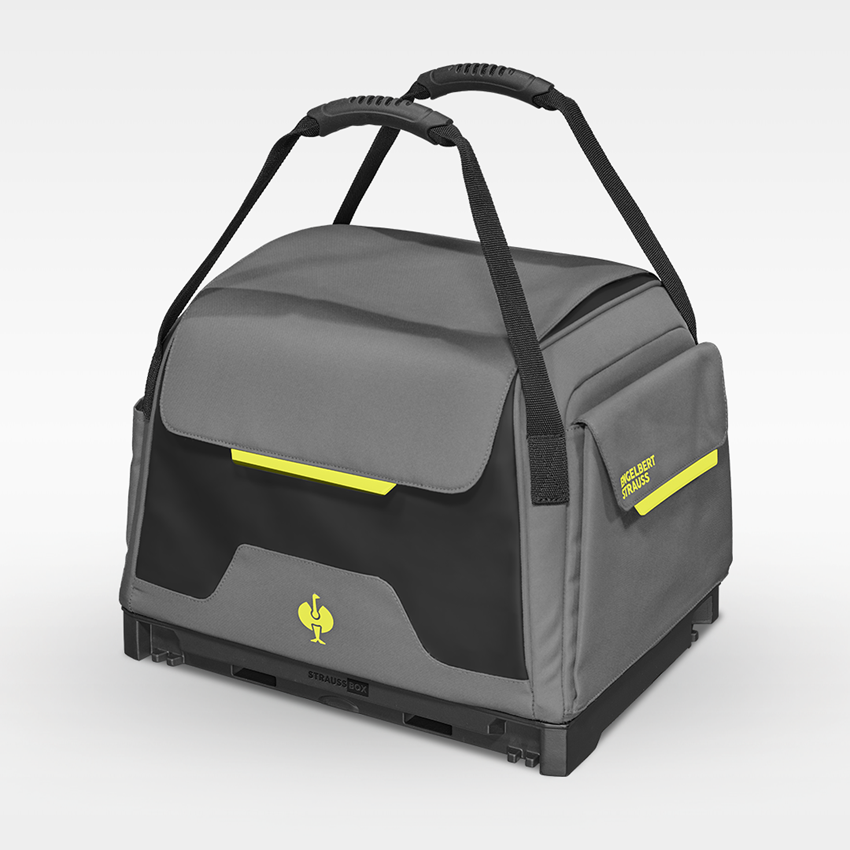Système STRAUSSbox: Set d'outils Allround avec STRAUSSbox + gris basalte/jaune acide 2