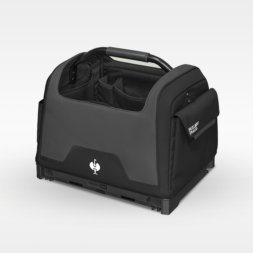 STRAUSSbox System: Tool set + STRAUSSbox tool bag, open + black 2