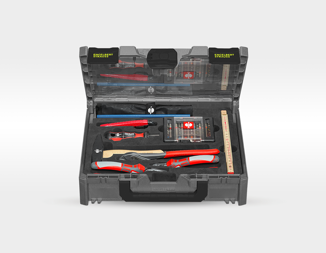 STRAUSSbox System: Tool set + multi drill screwdriver + STRAUSSbox + basaltgrey/acid yellow 3
