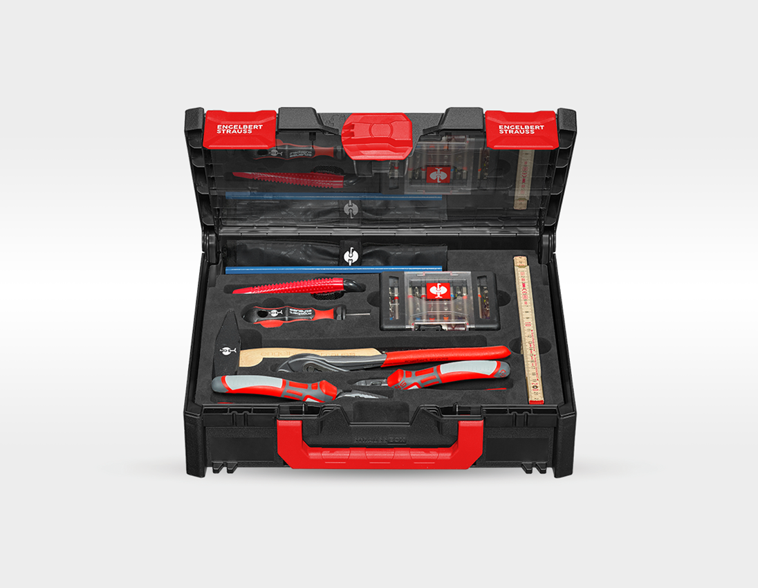 STRAUSSbox System: Tool set + multi drill screwdriver + STRAUSSbox + black 3