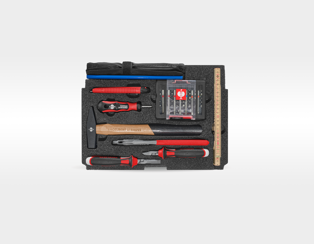 Tools: STRAUSSbox backp. set+18.0 V multi drill screwdr. + black 2