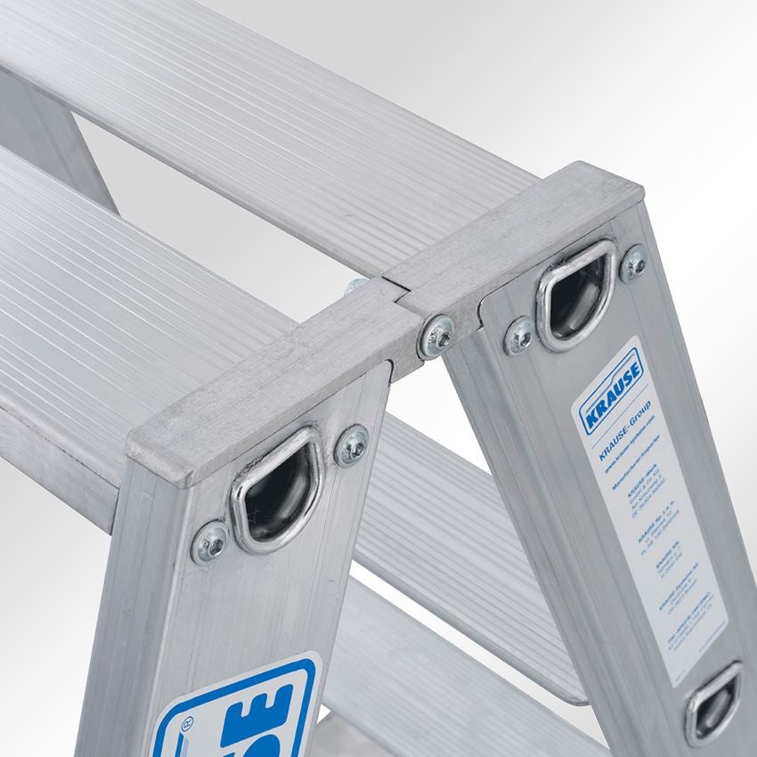 Ladders: KRAUSE aluminium double step ladder, mobile 2