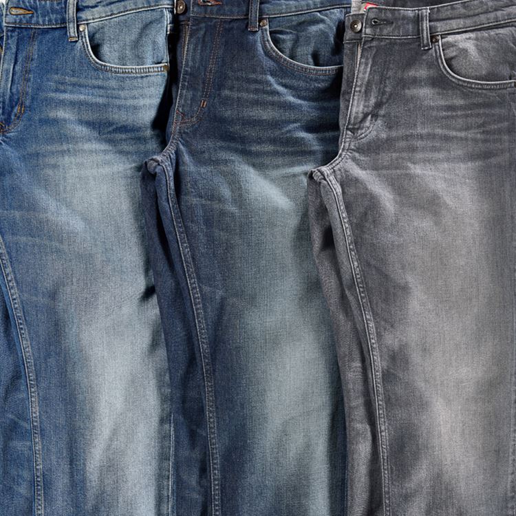 e.s. 5-pocket stretch jeans, straight mediumwashed | Strauss