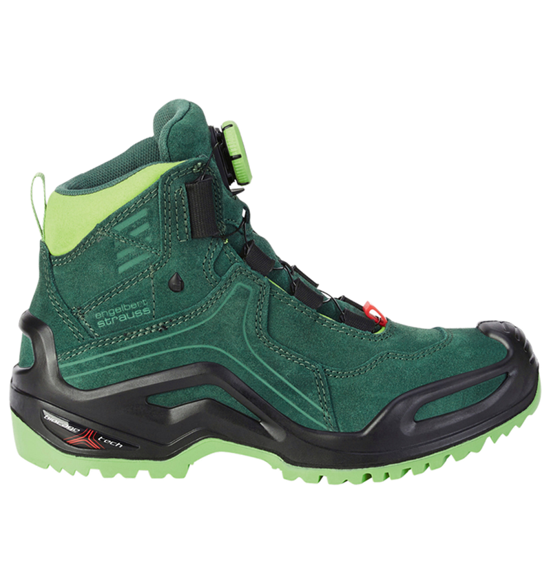 O2: e.s. O2 Work shoes Apate mid + green/sea green 1