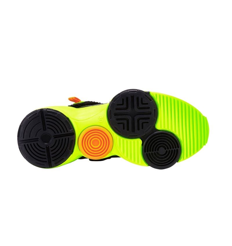 Footwear: Allround shoes e.s. Waza, children's + black/high-vis yellow/high-vis orange 4