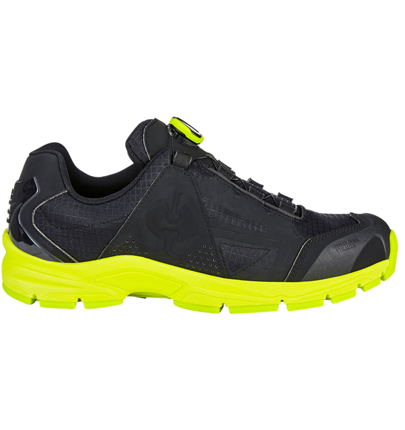 O1: O1 Work shoes e.s. Corvids II low + black/high-vis yellow 2