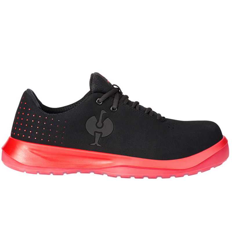 S1P: S1P Safety shoes e.s. Banco low + black/solarred 1