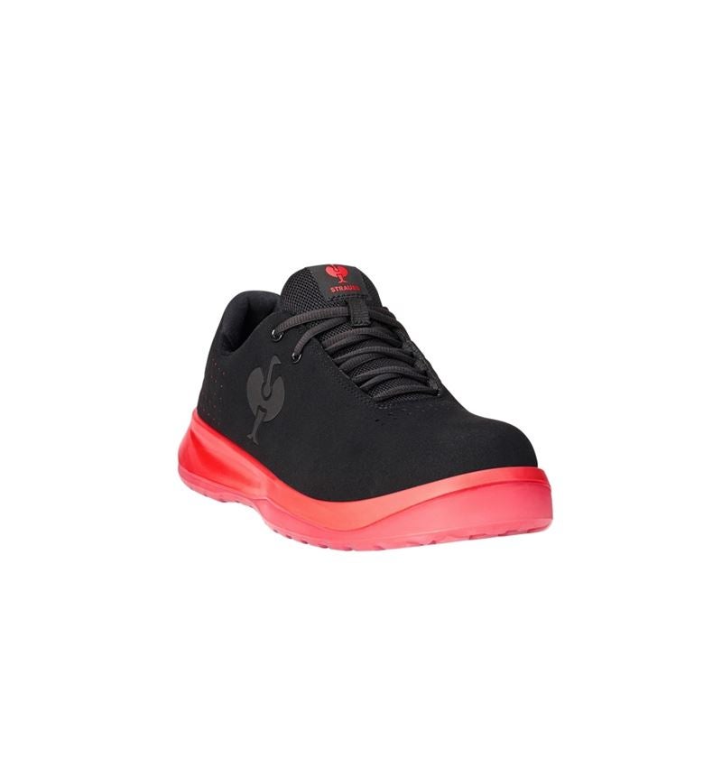 S1P: S1P Safety shoes e.s. Banco low + black/solarred 2