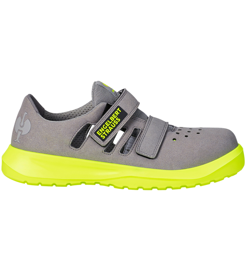 S1P	: S1P Safety sandals e.s. Banco + pearlgrey/high-vis yellow 2