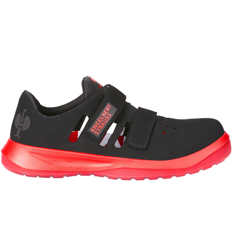 S1P	: S1P Safety sandals e.s. Banco + black/solarred 1