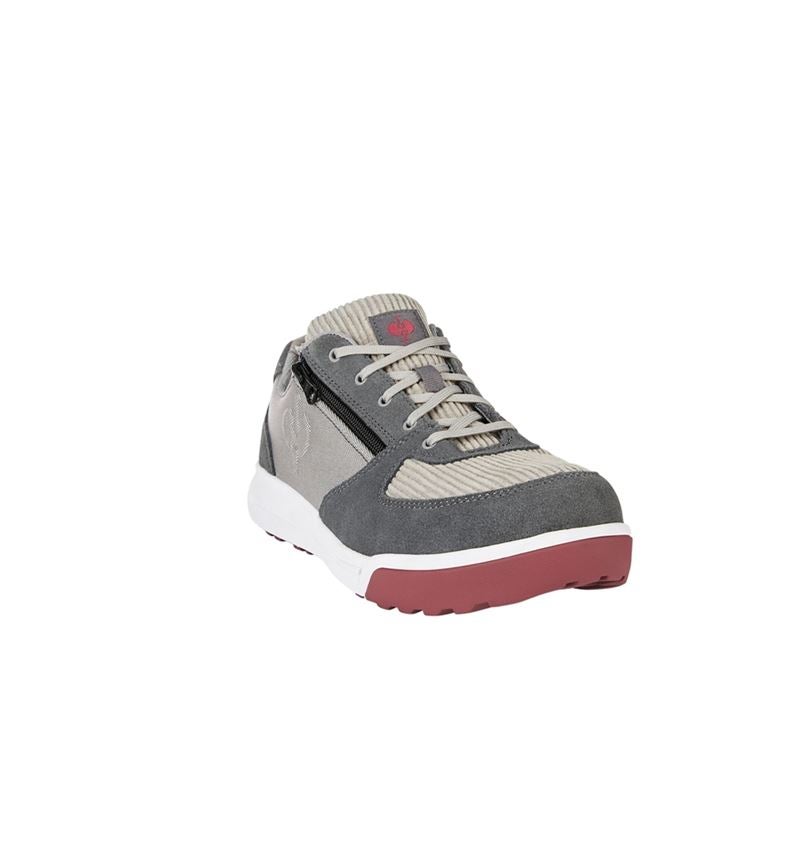 S1: S1 Chaussures basses de sécurité e.s. Janus II low + gris tourterelle/ciment/rouge velours 2