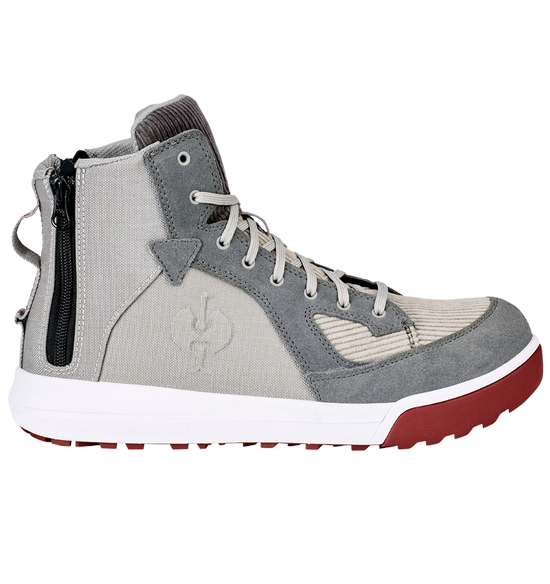 S1: S1 Safety boots e.s. Janus II mid + dovegrey/cement/velvetred 1