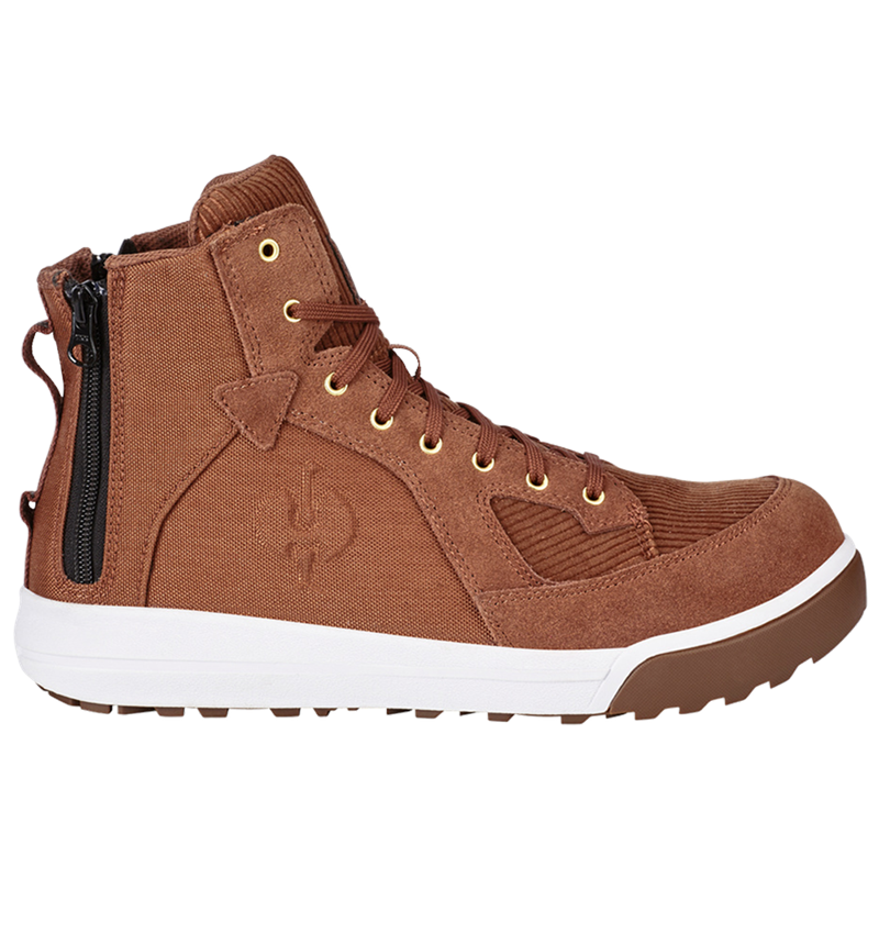 S1: S1 Safety boots e.s. Janus II mid + cedarbrown/purewhite 1