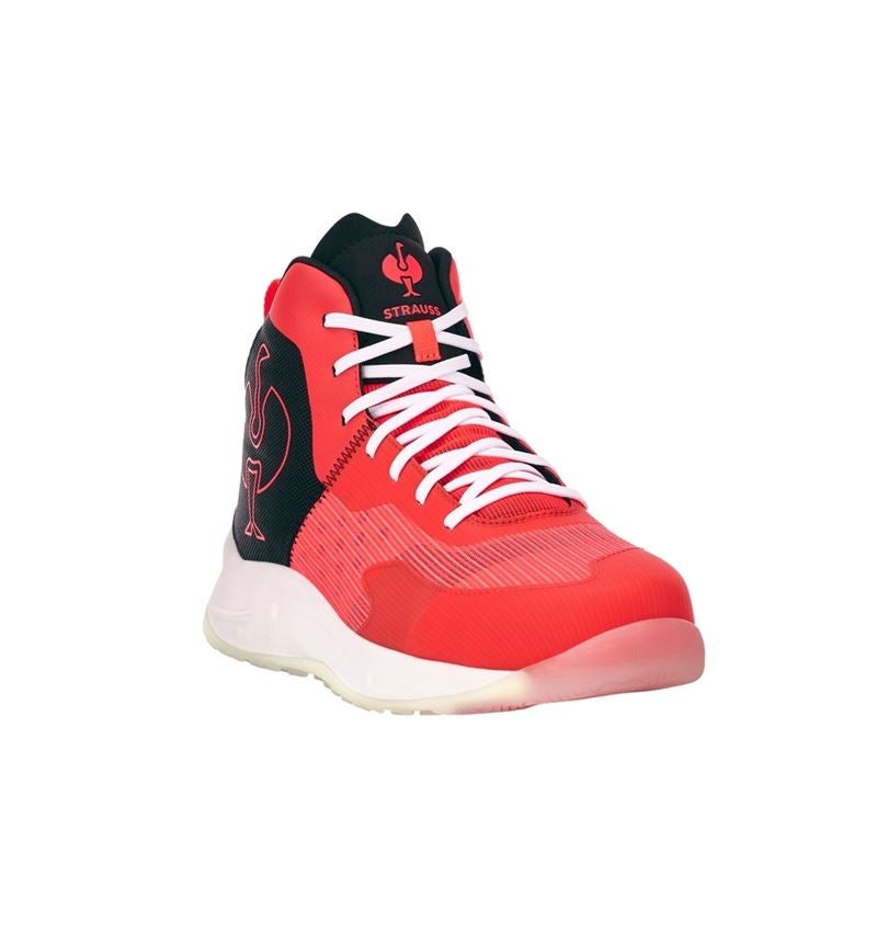 S1P: S1PS Safety shoes e.s. Marseille mid + high-vis red/black 5