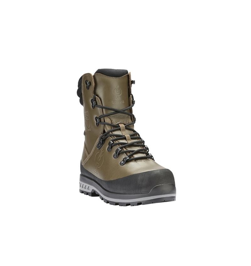 S6: e.s. S2 Forestry safety boots Triton + mudgreen 3