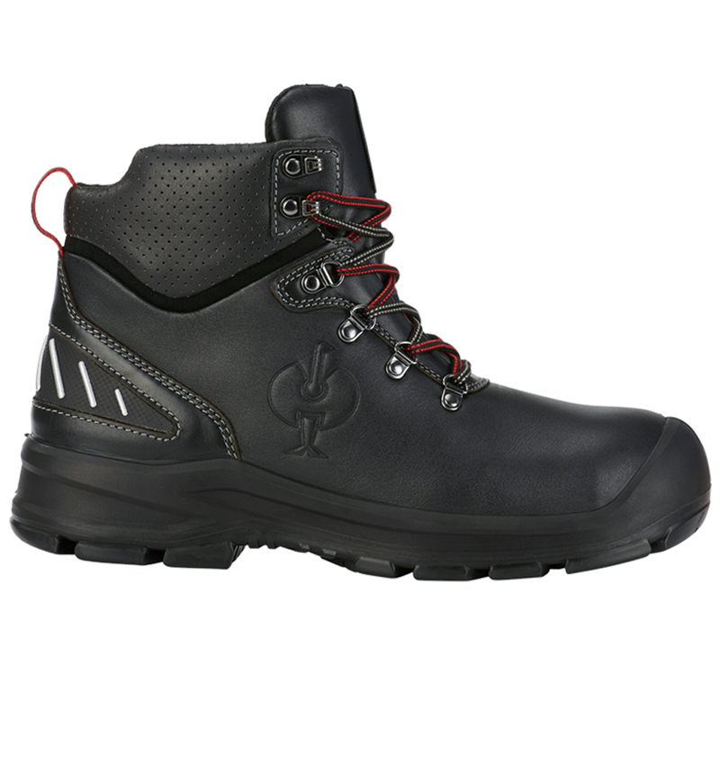 S3: S3 Safety shoes e.s. Umbriel II mid + black/straussred 1