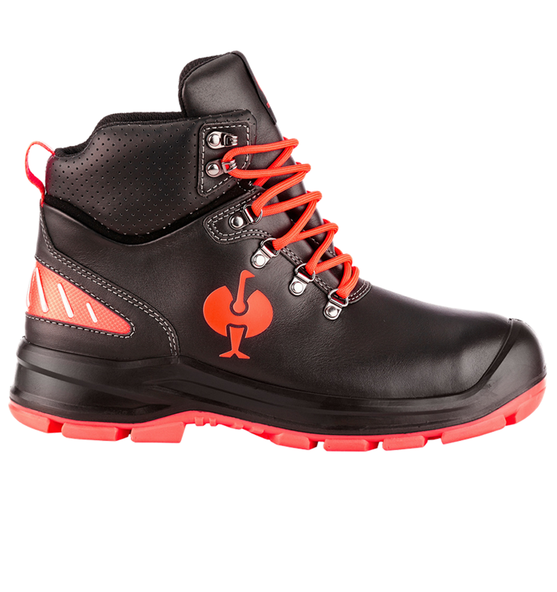S3: S3 Safety shoes e.s. Umbriel II mid + black/high-vis red 1