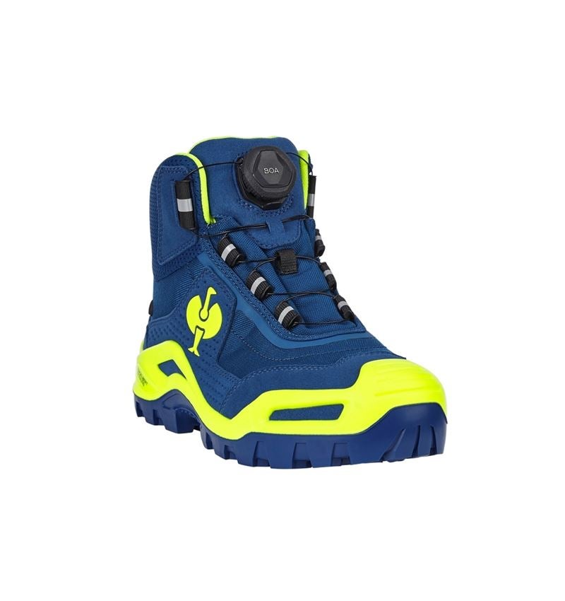Footwear: S3 Safety boots e.s. Kastra II mid + royal/high-vis yellow 3