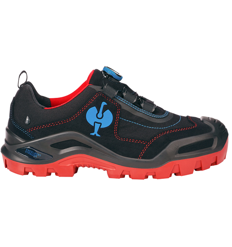 S3: S3 Safety shoes e.s. Kastra II low + black/fiery red/gentian blue 1
