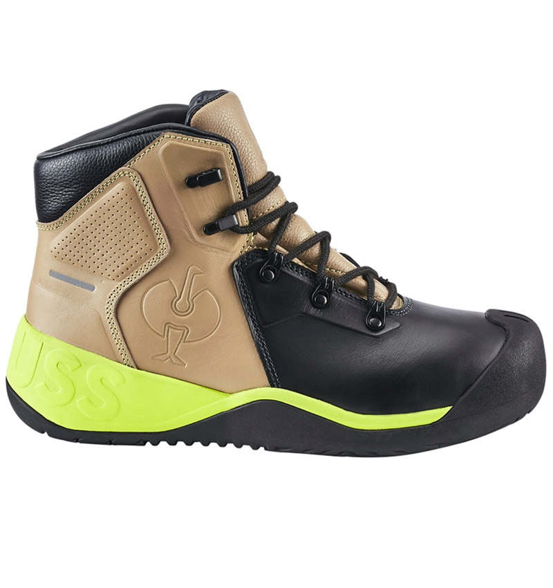 S3: S3 Roofer's- / Tarmac Safety boots e.s. Bayreuth + taupe/black/lime 2