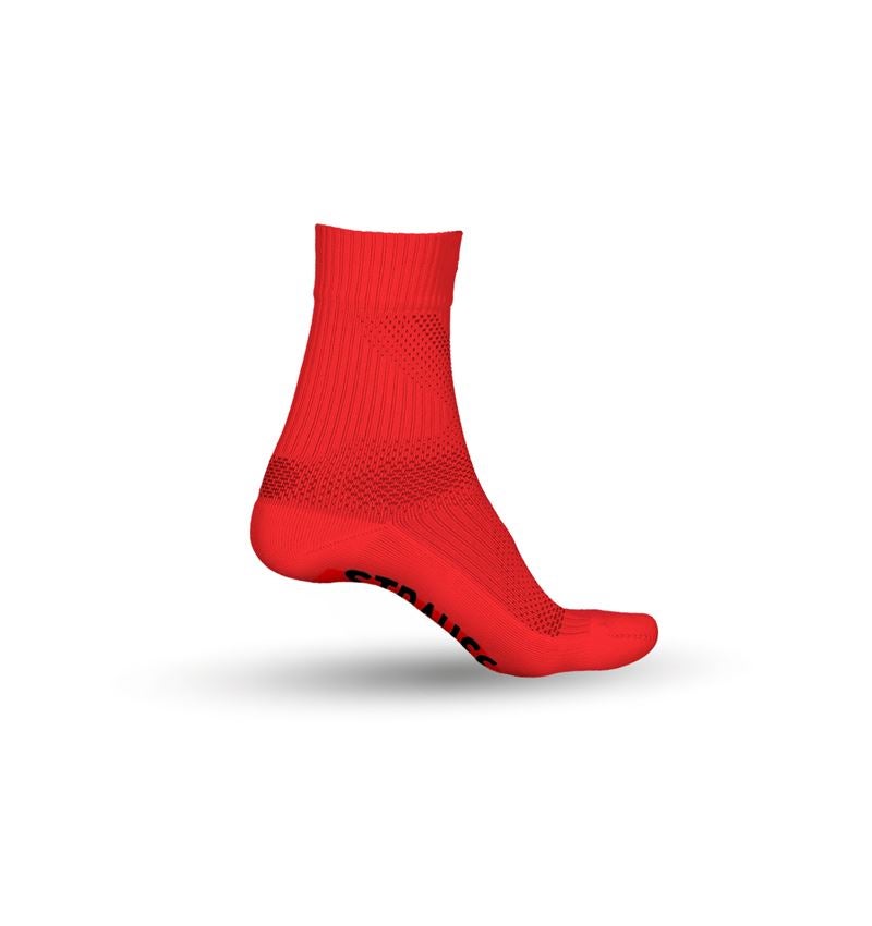 Clothing: e.s. All-season socks function light/high + high-vis red/black