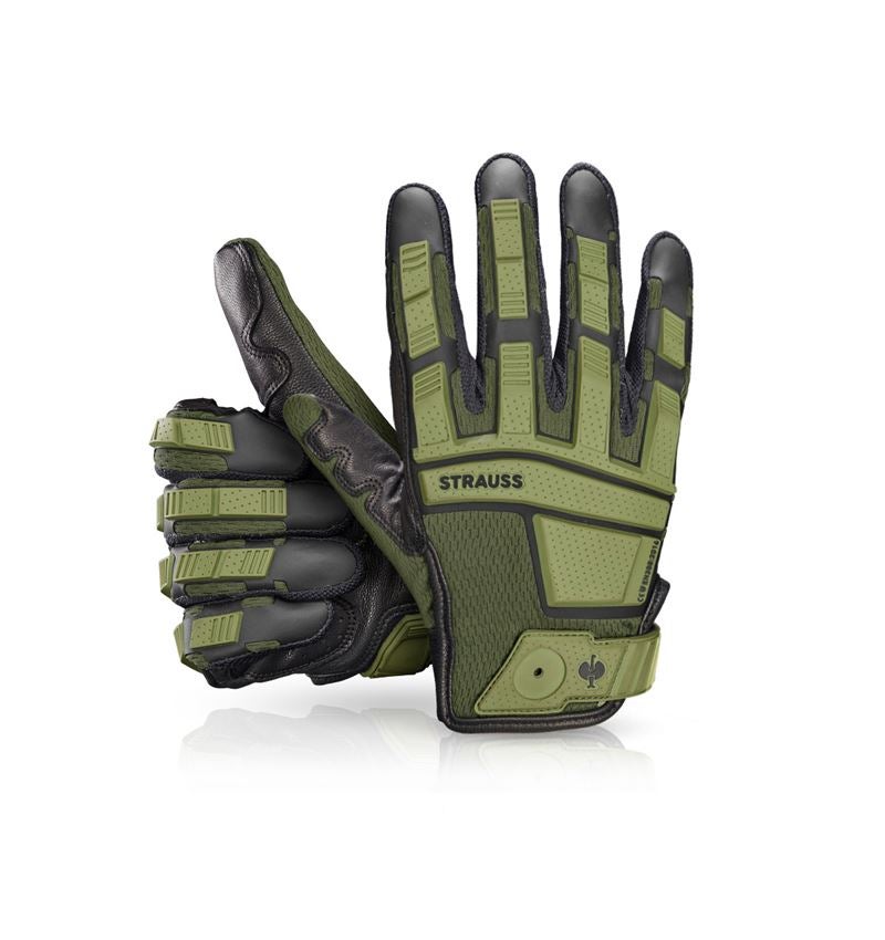 Arbeitsschutz: e.s. Montage-Handschuhe Protect + oliv/schwarz