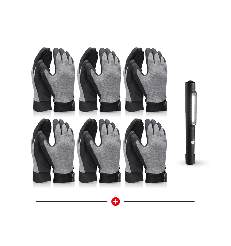 Personal Protection: 6x Vinyl knitted gloves gift set