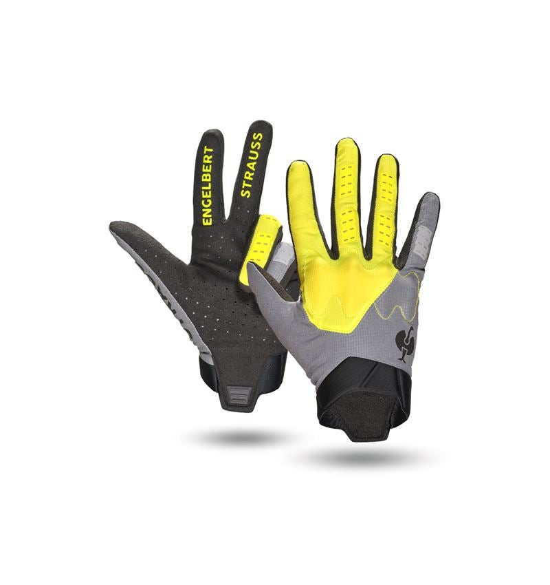 Hybrid: Gloves e.s.trail, light + acid yellow/basaltgrey/black