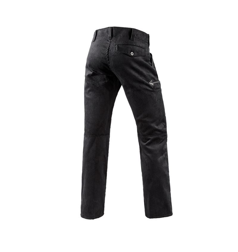 Pantalons de travail: e.s. Pantalon corp. vel. côtelé, s.pattes d‘élép. + noir 4