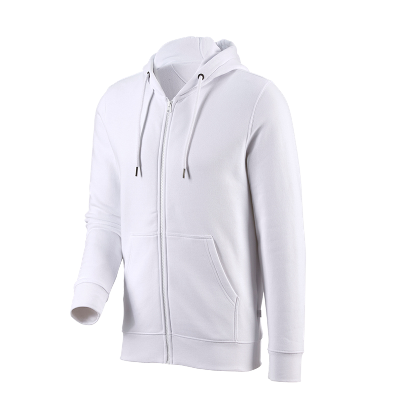 Shirts & Co.: e.s. Hoody-Sweatjacke poly cotton + weiß 3
