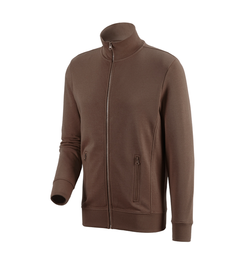 Shirts, Pullover & more: e.s. Sweat jacket poly cotton + hazelnut 1