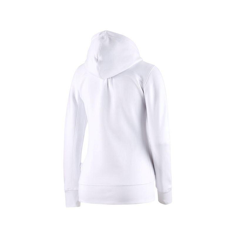 Shirts, Pullover & more: e.s. Hoody sweatjacket poly cotton, ladies' + white 1