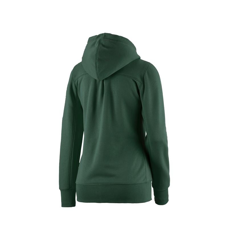 Topics: e.s. Hoody sweatjacket poly cotton, ladies' + green 1