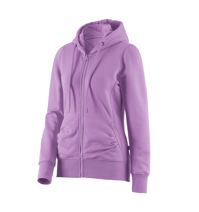 Shirts, Pullover & more: e.s. Hoody sweatjacket poly cotton, ladies' + lavender