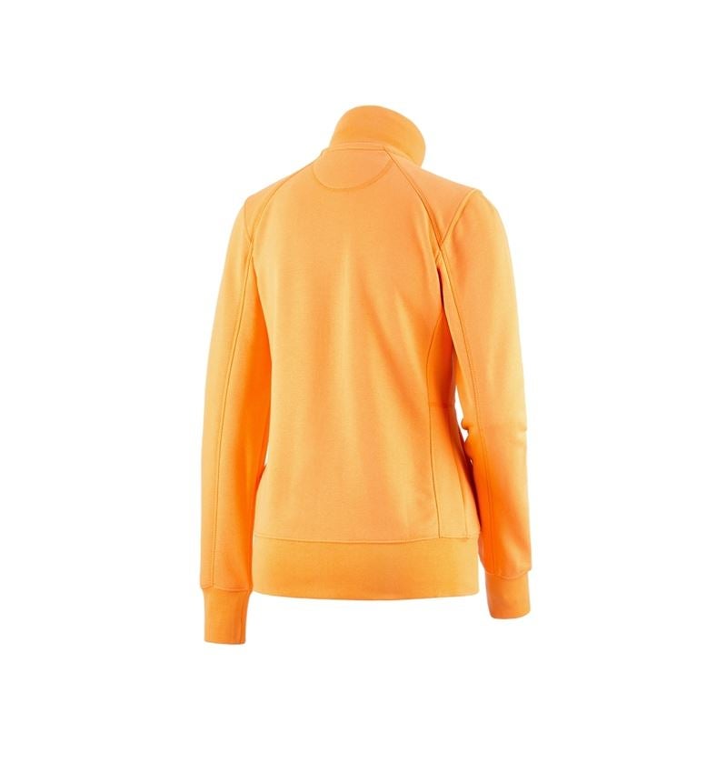 Hauts: e.s. Veste sweat poly cotton, femmes + orange clair 1